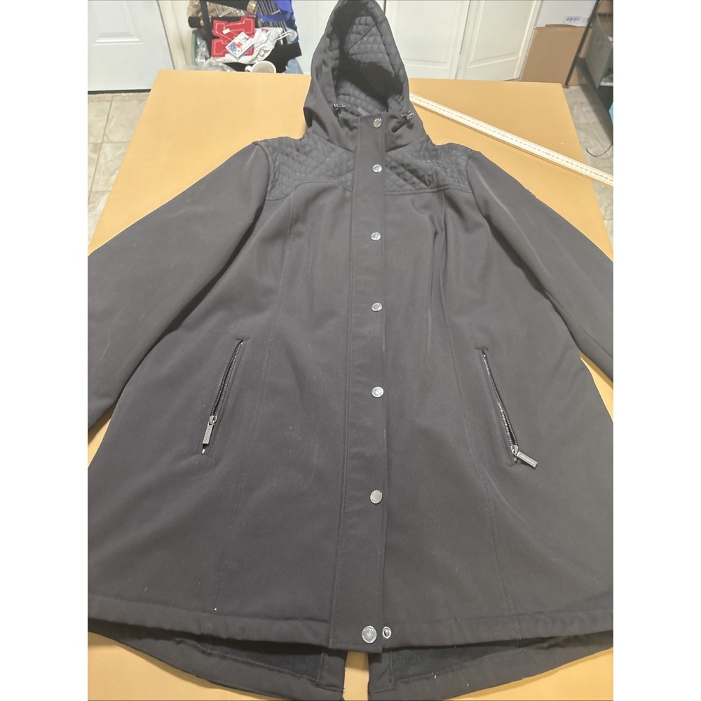 Michael Kors Winter Coat Long Sleeve With Hood Black Women's 1xl